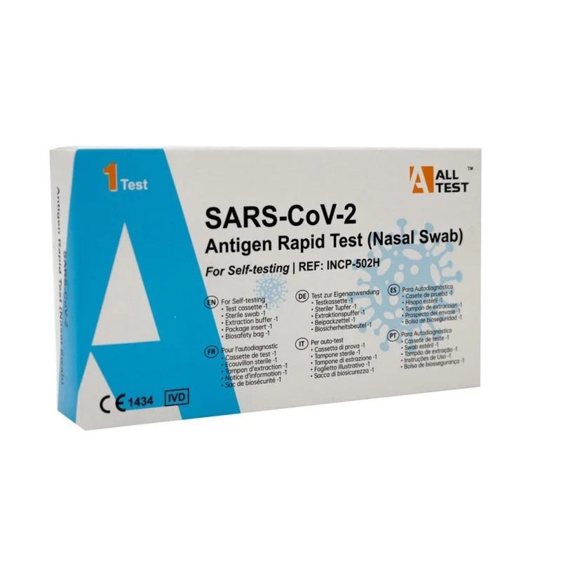 Alltest Test Antigenico Rapido Autodiagnostico Covid-19 in Tamponi Nasali-1
