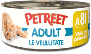 Petreet Vellutate Vitello Con Patate Dolci Cibo Umido Gatto Adulto Barattolo 70g-1