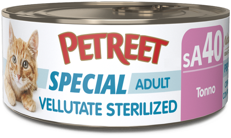 Petreet Vellutate Tonno Cibo Umido Gatto Sterilizzato Barattolo 70g-1