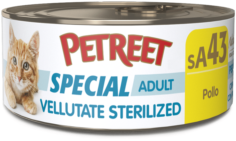 Petreet Vellutate Pollo Cibo Umido Gatto Sterilizzato Barattolo 70g-1