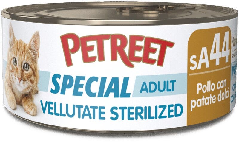 Petreet Vellutate Pollo Con Patate Cibo Umido Gatto Sterilizzato Barattolo 70g-2