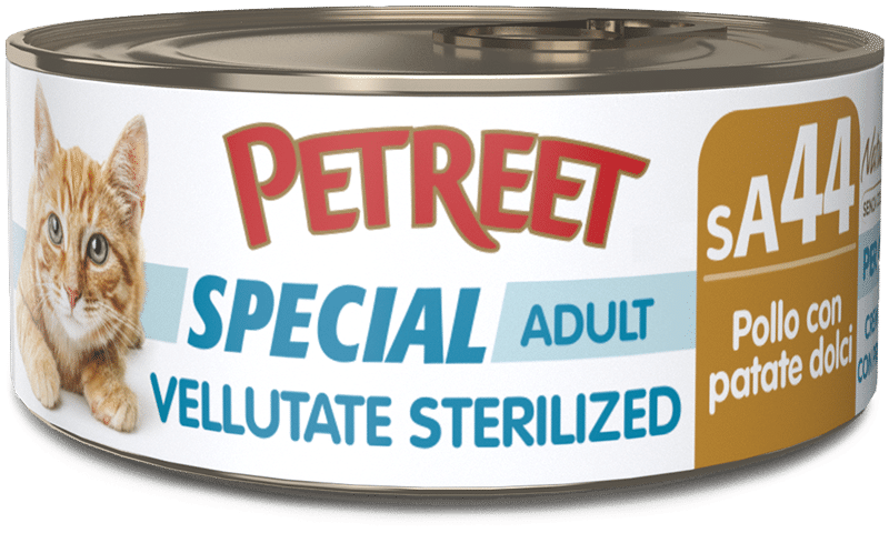 Petreet Vellutate Pollo Con Patate Cibo Umido Gatto Sterilizzato Barattolo 70g-1