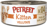 Petreet Vellutate Pollo Con Latte Capra Cibo Umido Gattino Barattolo 60g-1