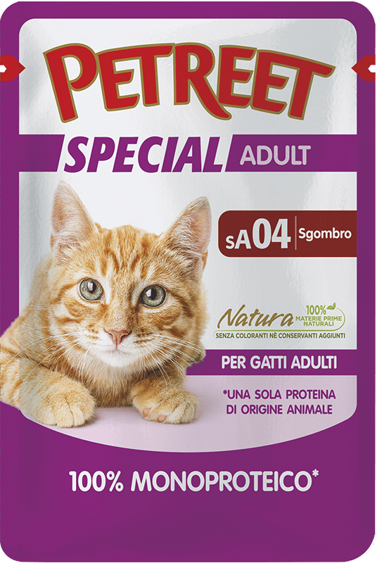Petreet Monoproteico Sgombro Cibo Umido Gatto Adulto Bustina 70g-1