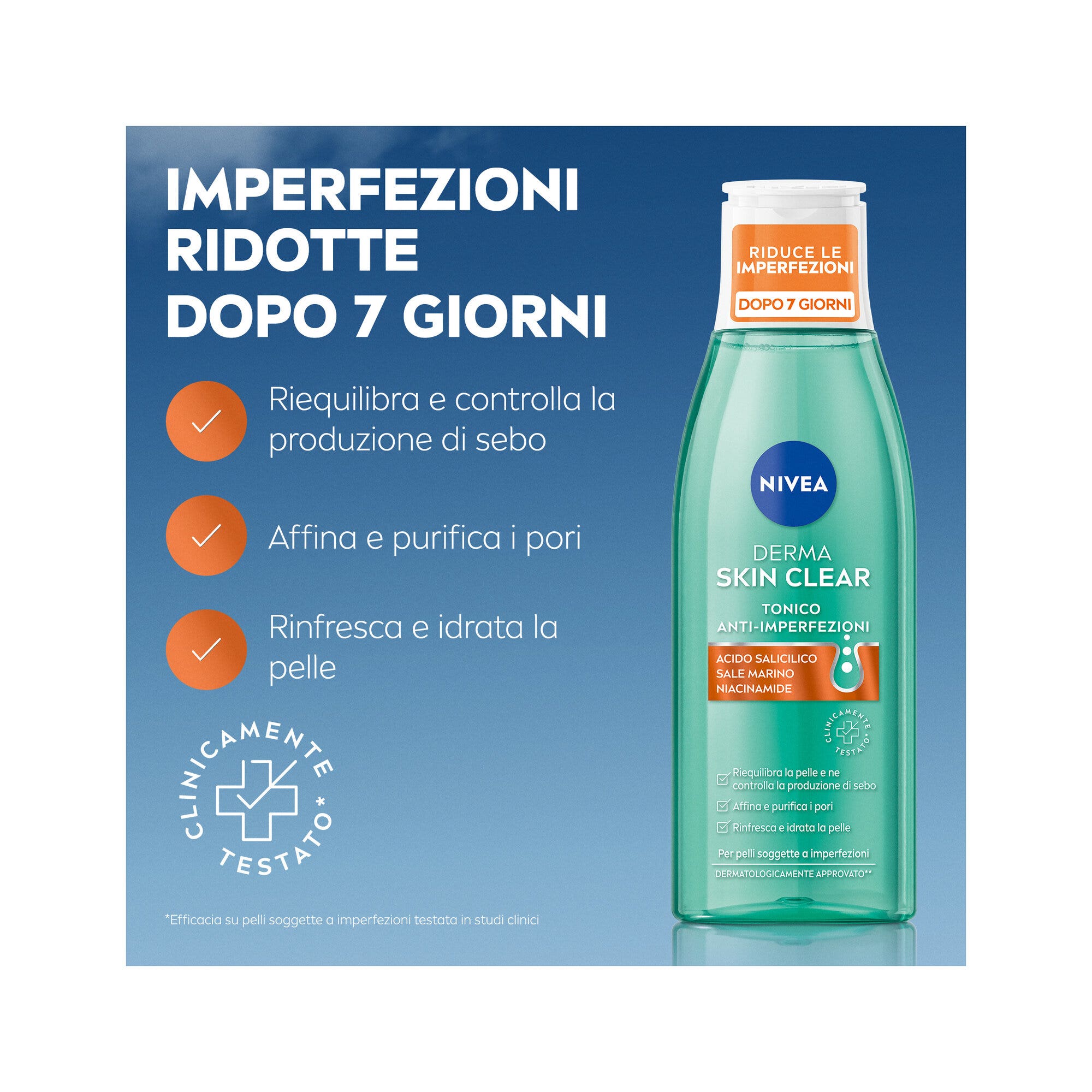 Nivea Derma Skin Clear Tonico Anti-imperfezioni Tonico Viso Per la Cura della Pelle Grassa 200ml-2