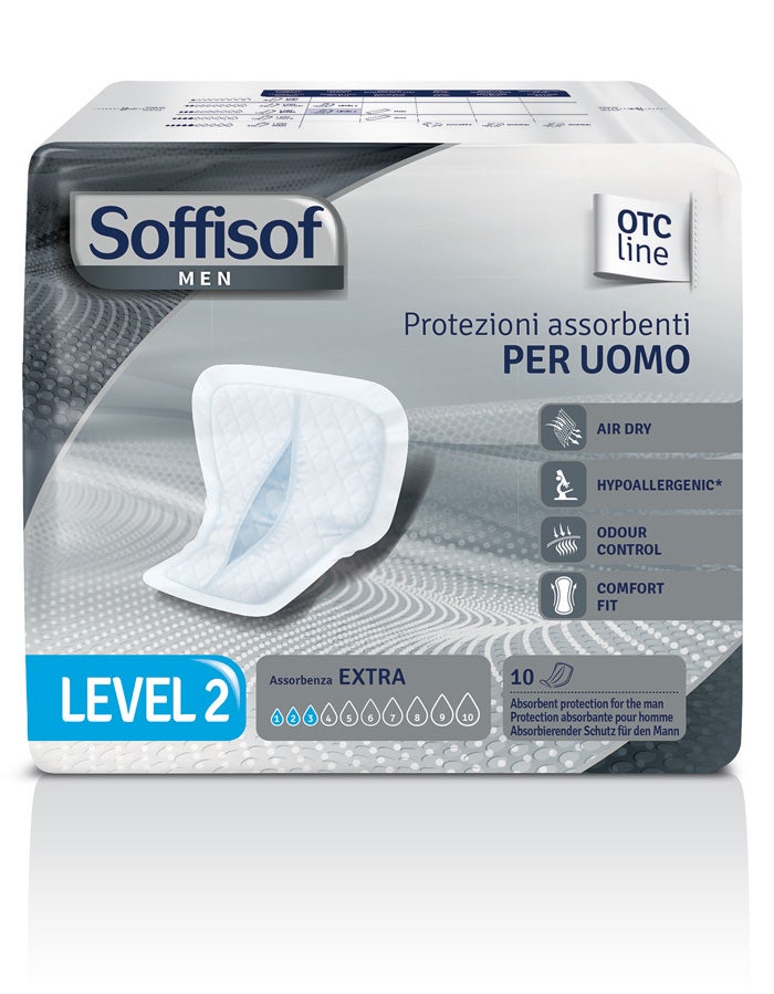 Soffisof Men Level 2 Protezioni Assorbenti Per Uomo 10 Pezzi-1