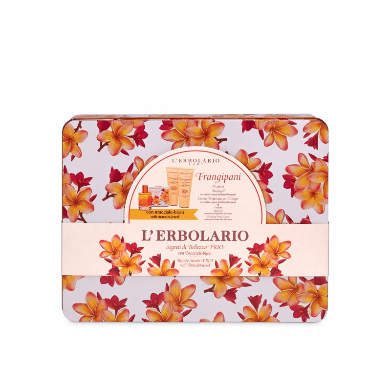 L'Erbolario Cofanetto Frangipani Profumo 50ml + Bagnogel 100ml + Crema Corpo 100ml + Bracciale-2