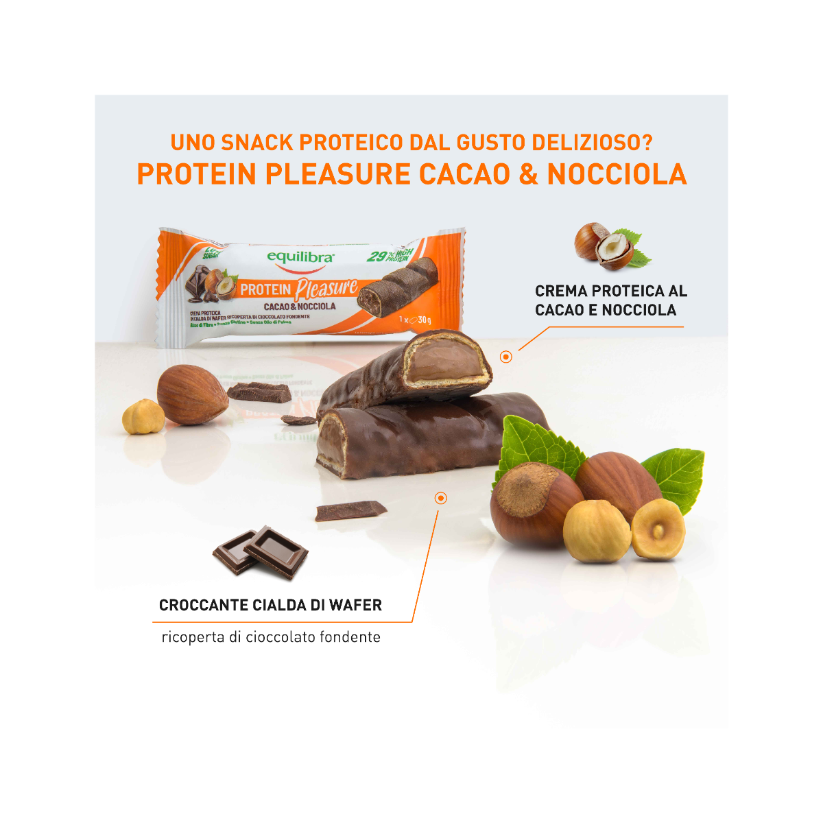 Equilibra Crock Cacao&Nocciola 1 Barretta Proteica-3