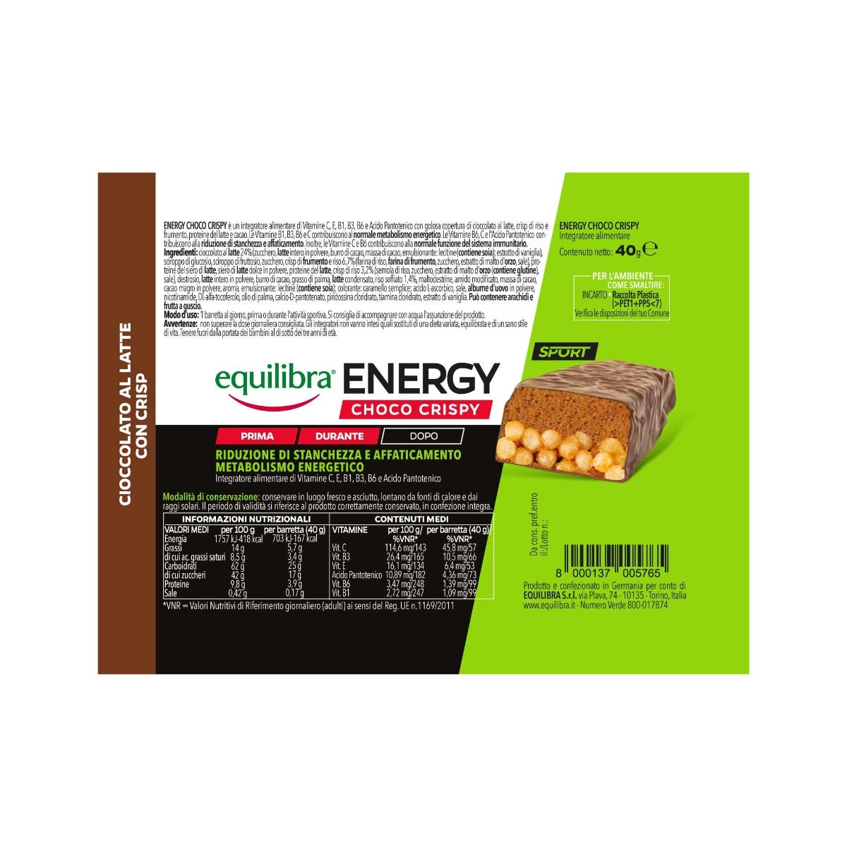 Equilibra Energy Choco Crispy 1 Barretta Energetica-3