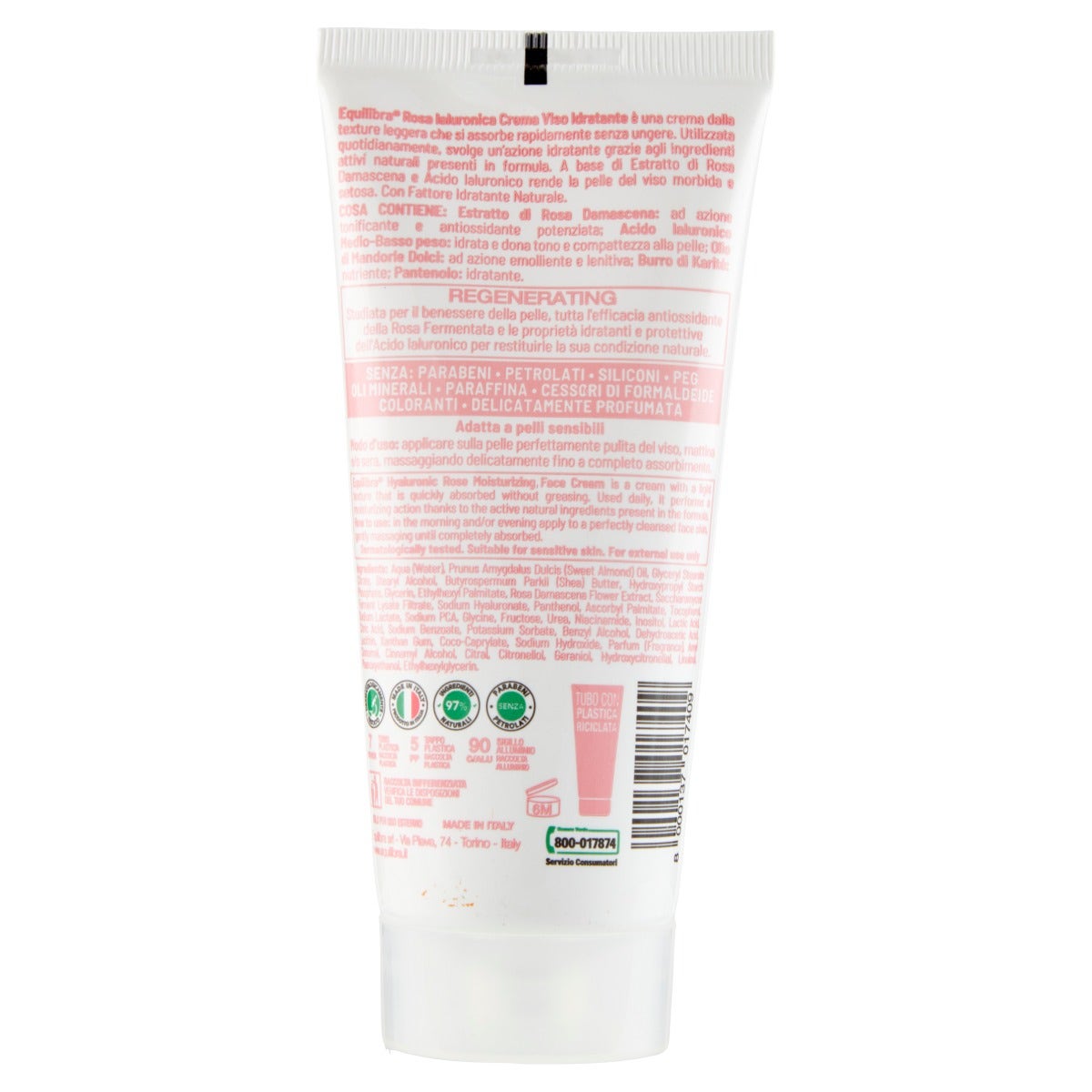 Equilibra Viso Rosa Ialuronica Crema Viso Idratante 75ml-3