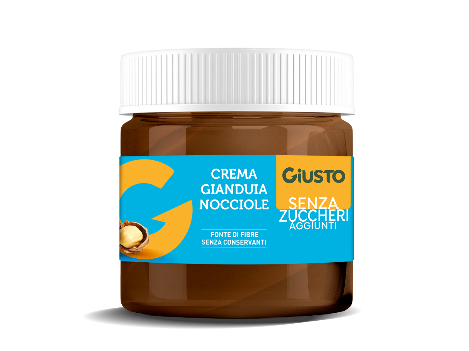 Giusto Crema Spalmabile Gianduia E Nocciole Senza Zucchero 200g-2