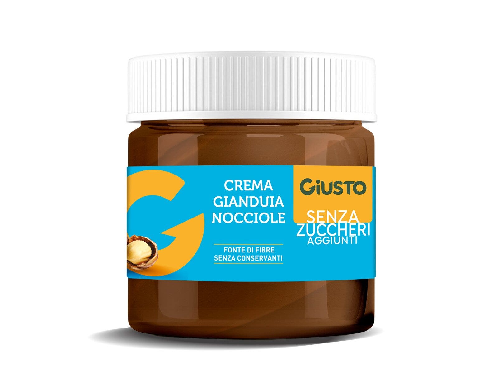 Giusto Crema Spalmabile Gianduia E Nocciole Senza Zucchero 200g-1