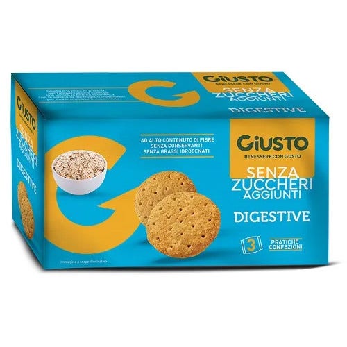 Giusto Senza Zucchero Biscotti Digestive 3 Pezzi Da 75g-2