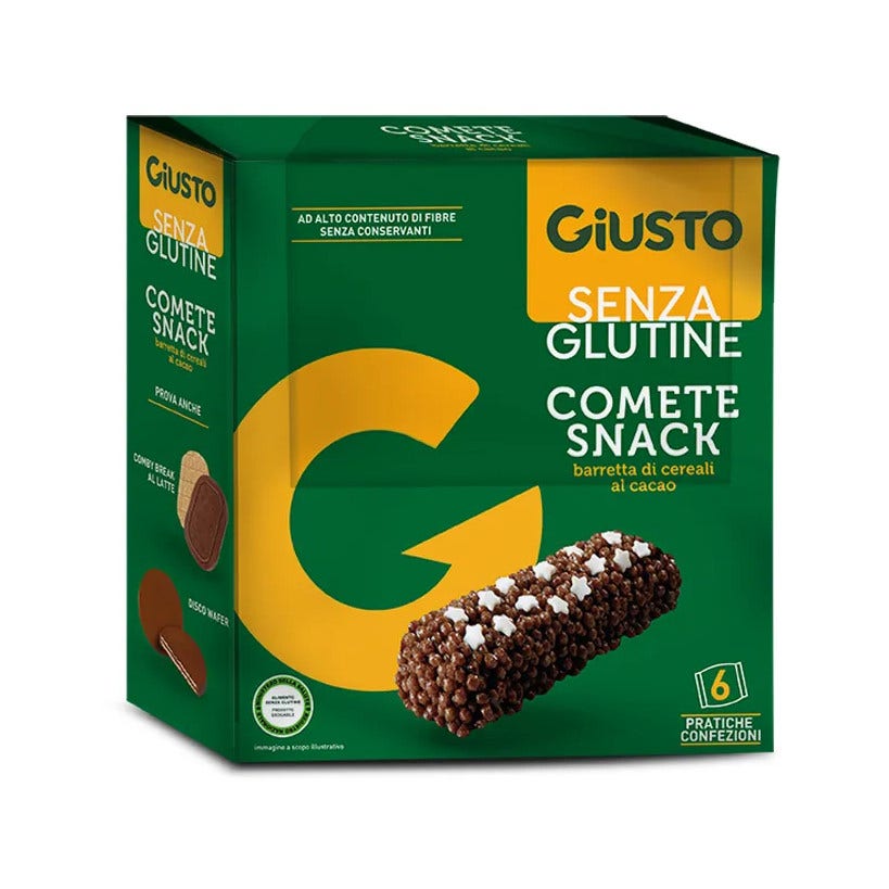 Giusto Senza Glutine Comete Snack Barretta Di Cereali Al Cacao 10g-2