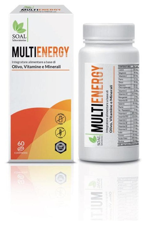Multienergy Multivitaminico e Multiminerale con Olivo 60 Compresse