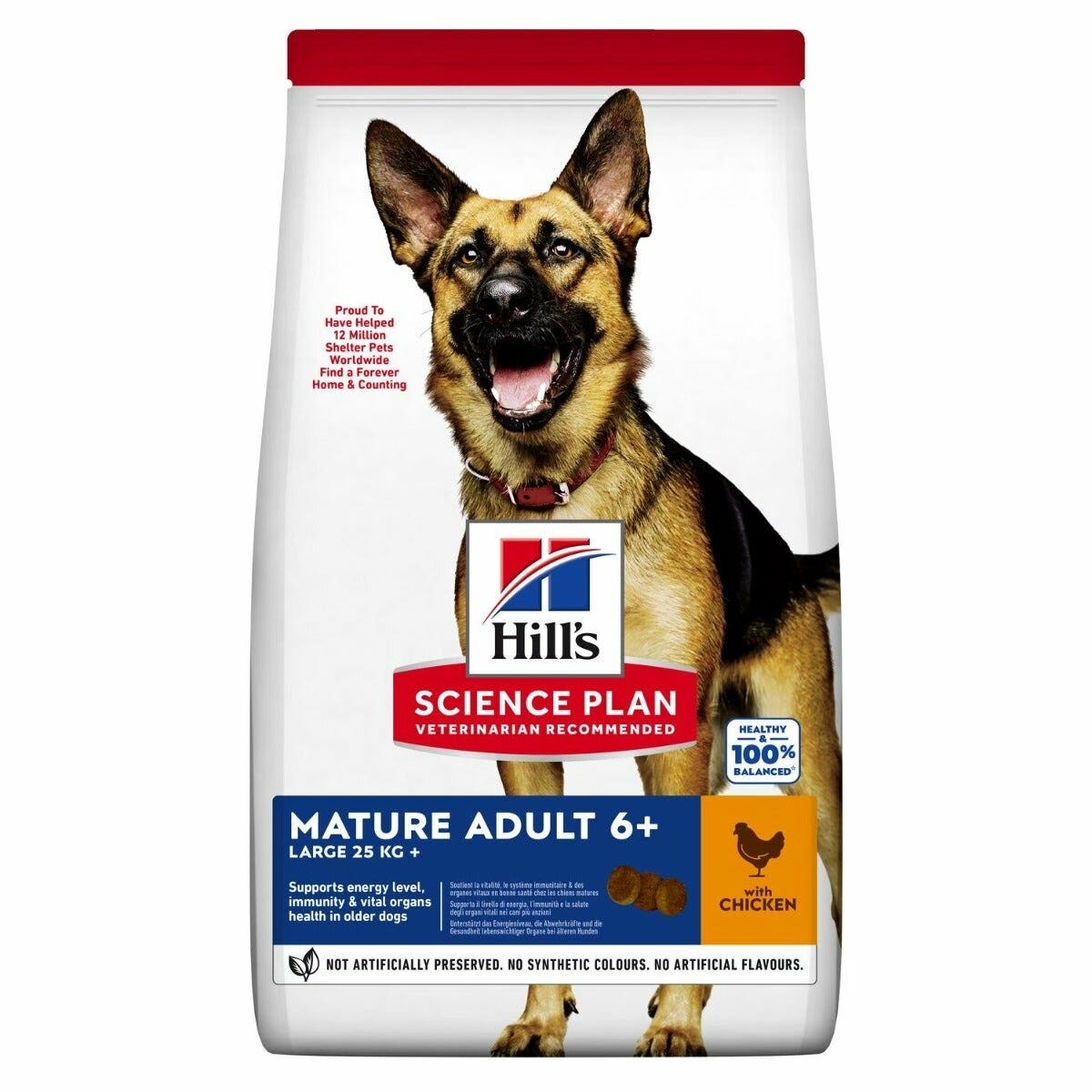 Hill's Science Plan Large Breed Mature Adult Cibo Secco Con Pollo Cani Adulti 6+ Taglia Grande Sacco 12kg-2
