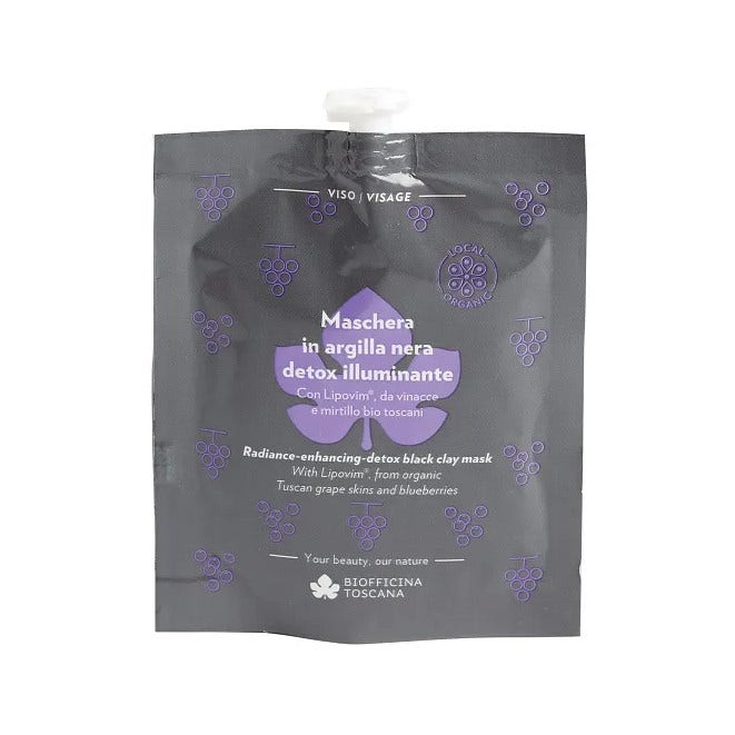 Biofficina Toscana Maschera Viso Argilla Nera Detox Illuminante 30g-2