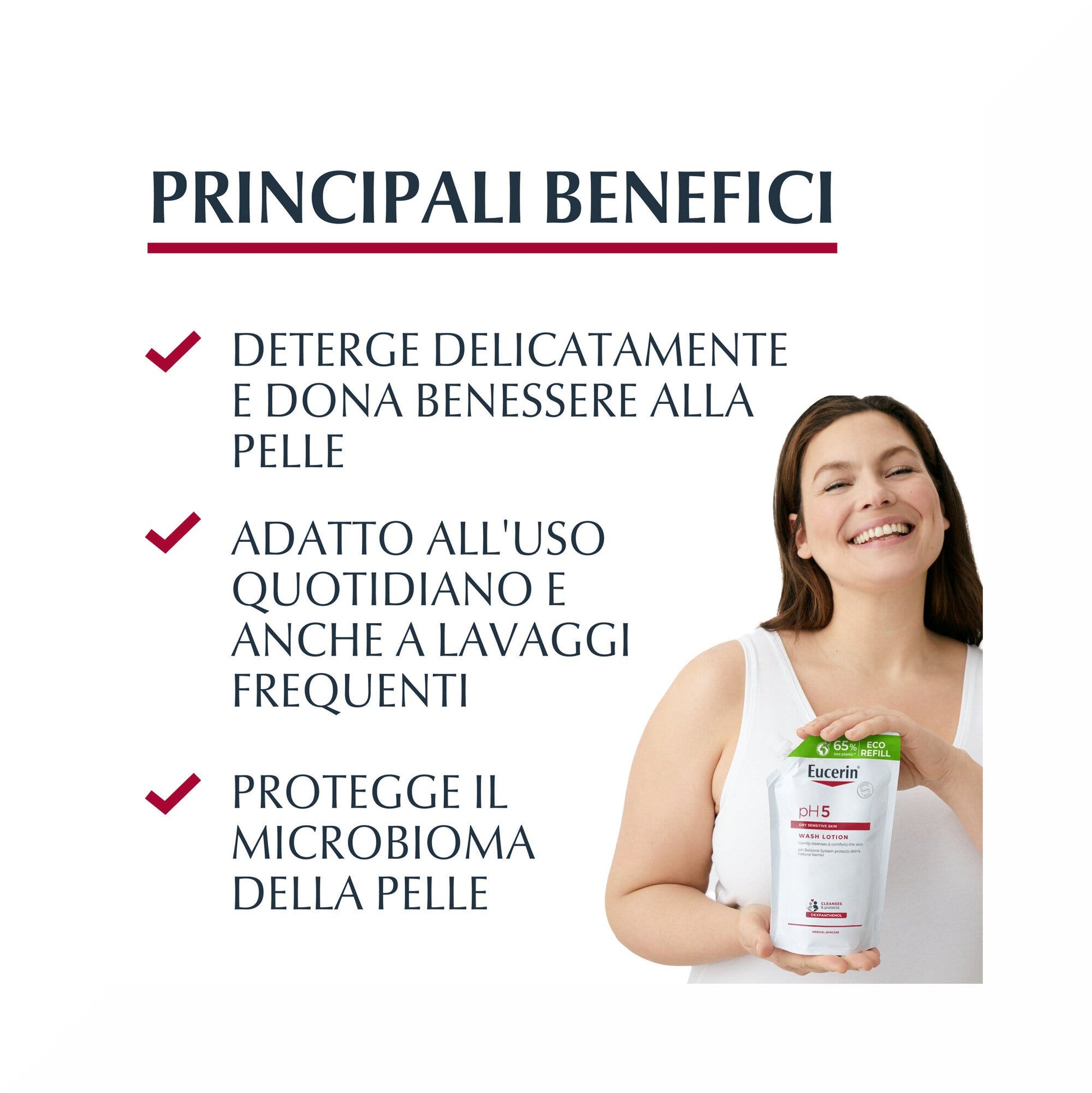Eucerin Ph5 Detergente Viso Corpo Refill bagno e corpo 400ml-2