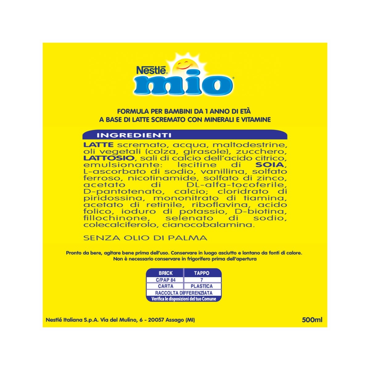 Nestl Mio Latte Di Crescita Classico Liquido Brick 500ml Farmae - Para-farmacia Online di cosmesi, para-farmaci... Nestl Mio Latte Di Crescita Classico Liquido Brick 500ml Farmae - Para-farmacia Online di cosmesi, para-farmaci...