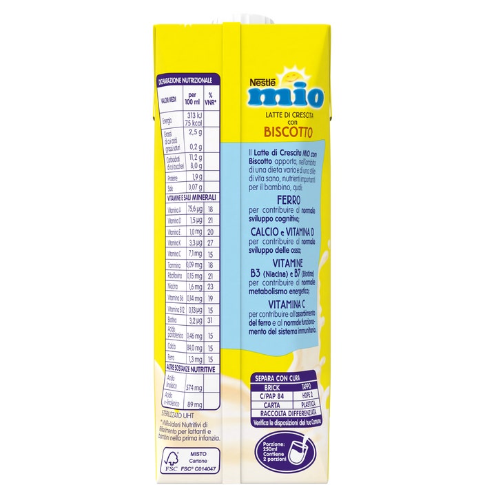 Nestlè Mio Latte Di Crescita Con Biscotto Liquido Brick 500ml-4