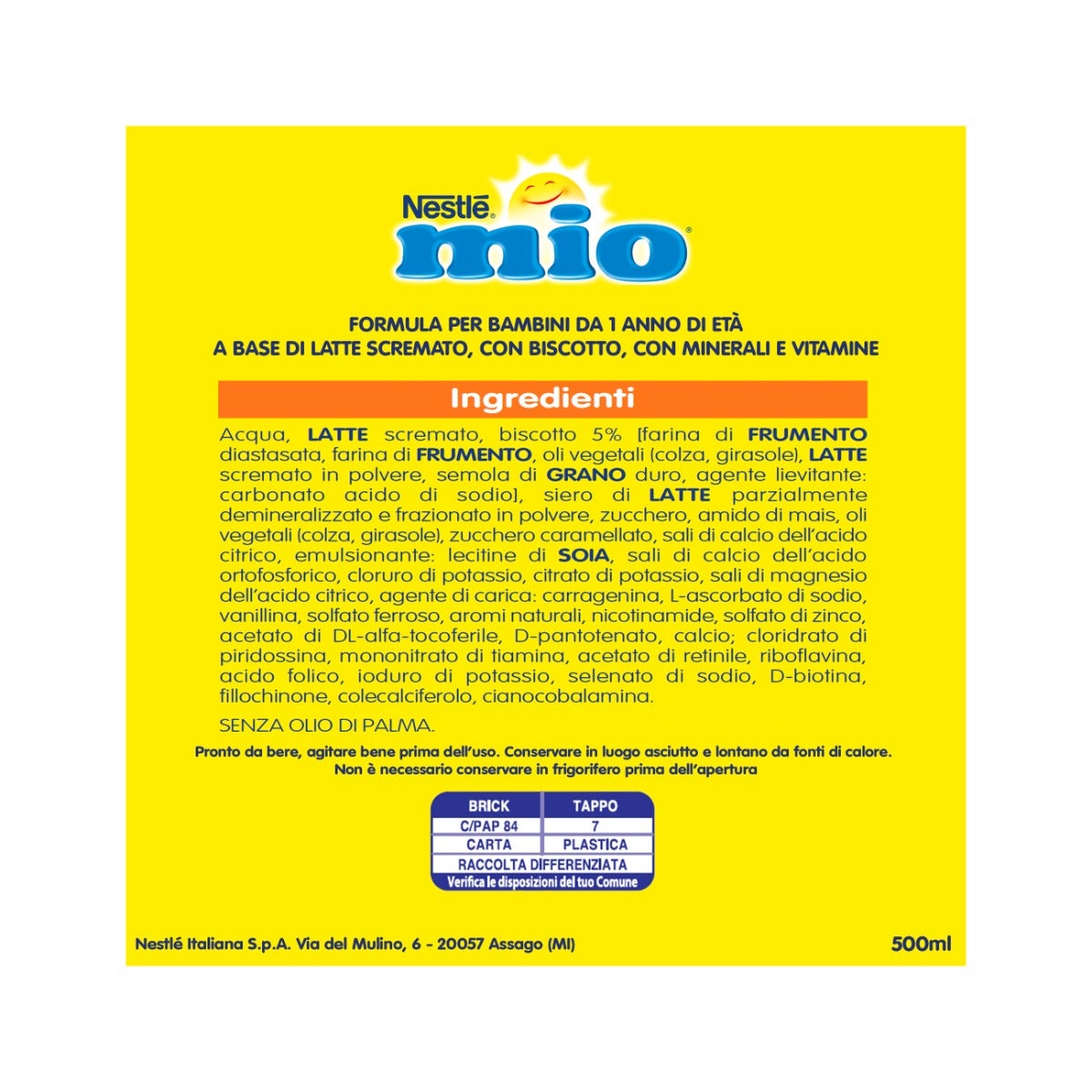 Nestlè Mio Latte Di Crescita Con Biscotto Liquido Brick 500ml-8
