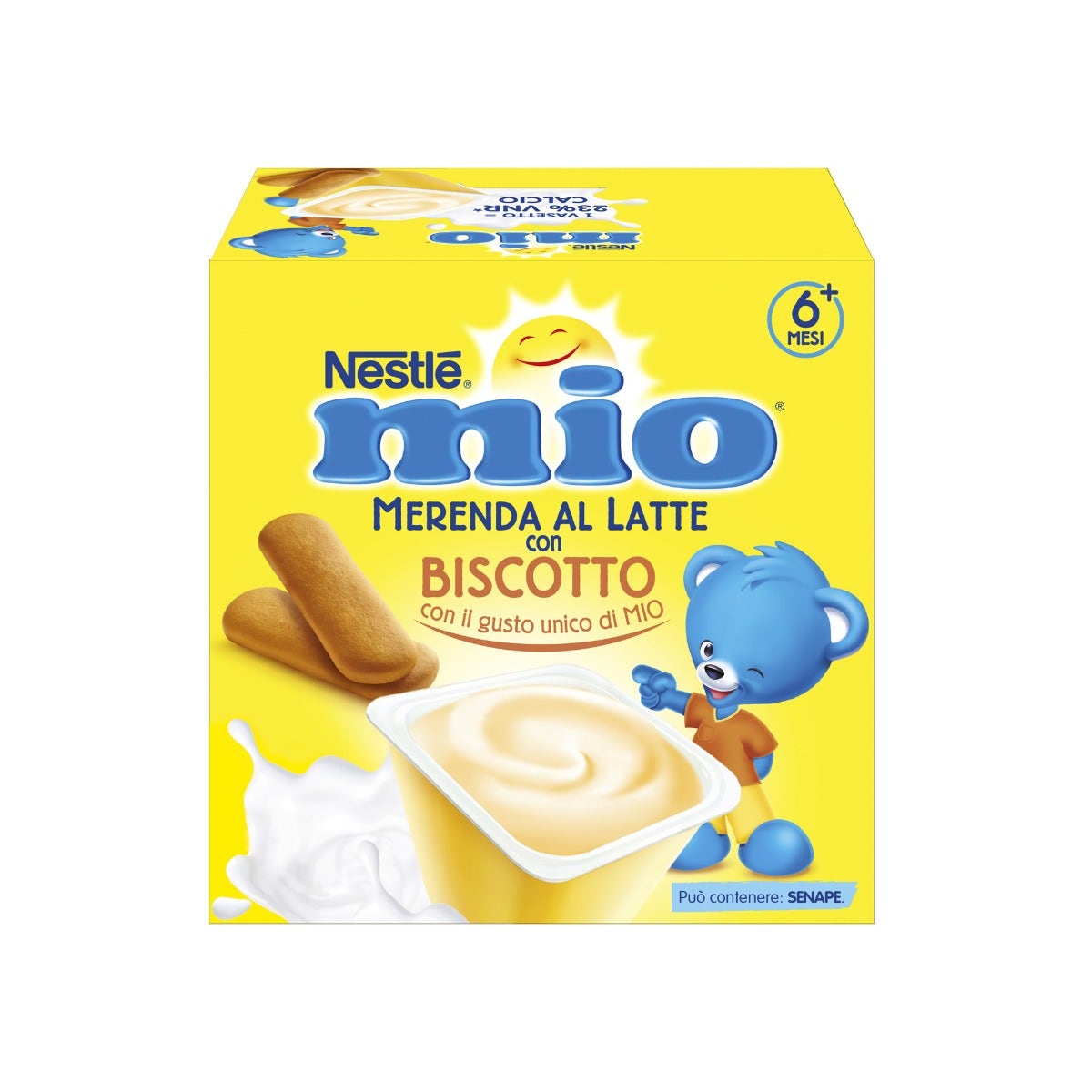 Nestlè Mio Merenda Al Latte Biscotto 4 Vasetti Da 100g-2