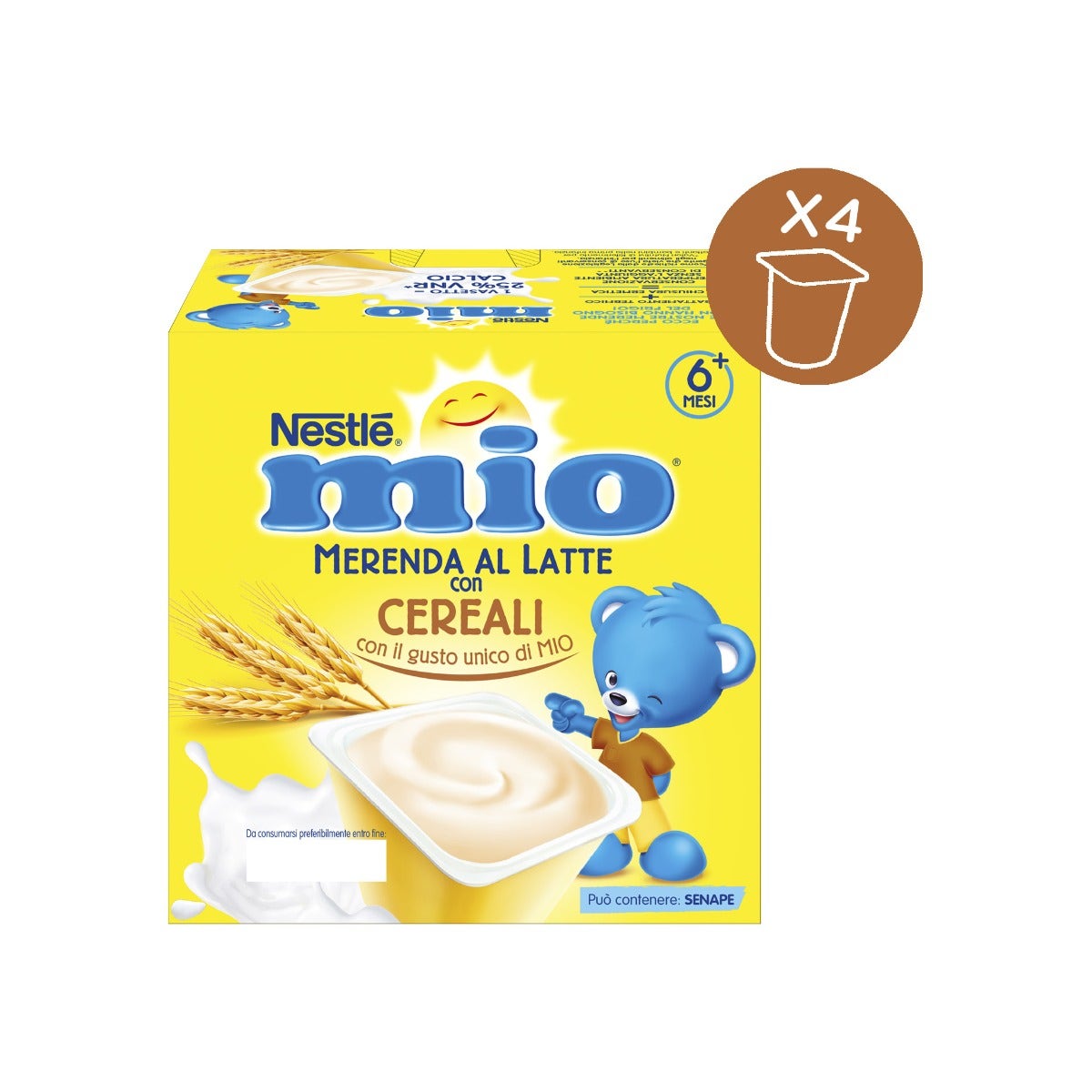 Nestlè Mio Merenda Al Latte Cereali 4 Vasetti Da 100g-6