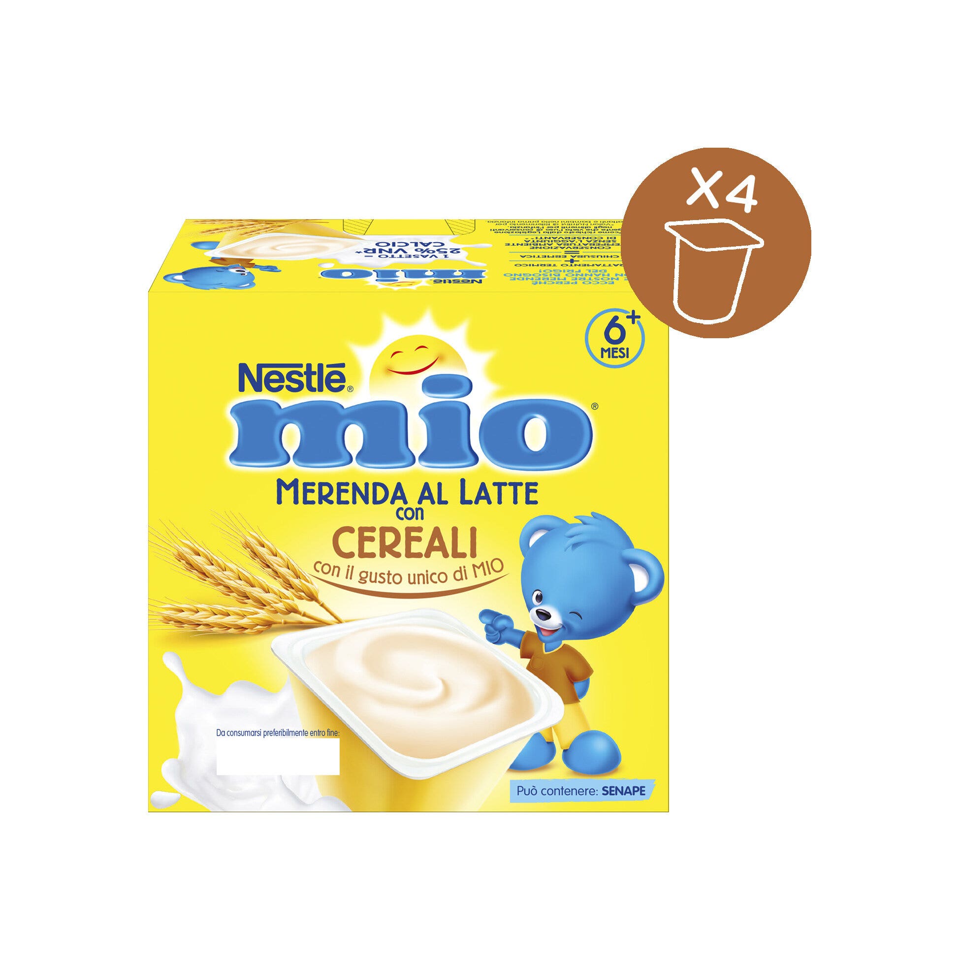 Nestlè Mio Merenda Al Latte Cereali 4 Vasetti Da 100g-10