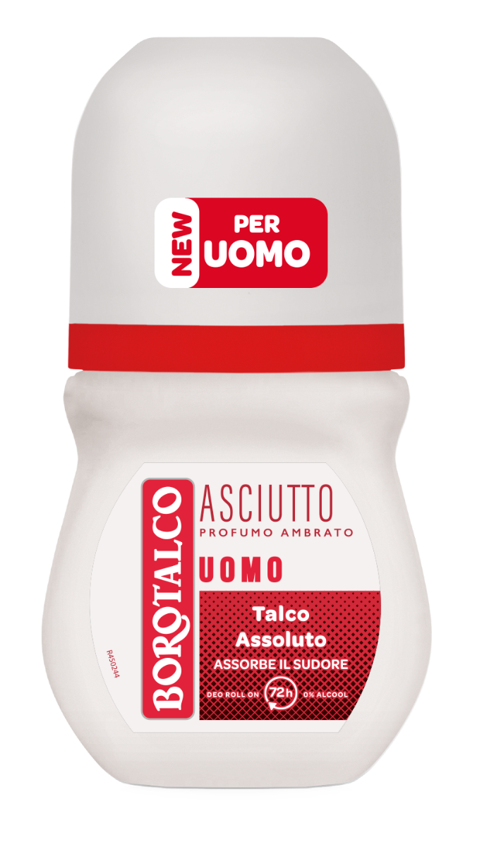 Borotalco Deodorante Uomo Roll-On Asciutto Ambrato 50ml-1