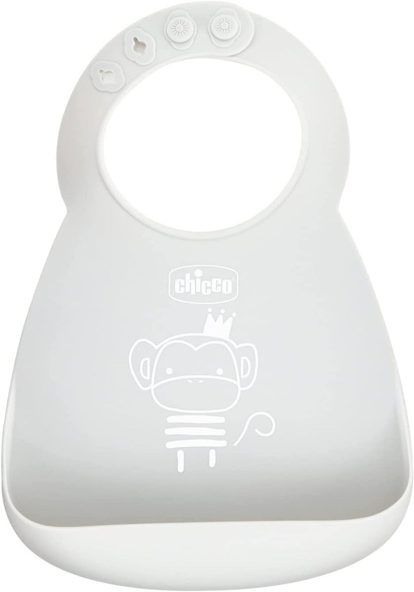 Chicco Bavaglina Silicone Easy Roll Colore Neutro 6Mesi+-1