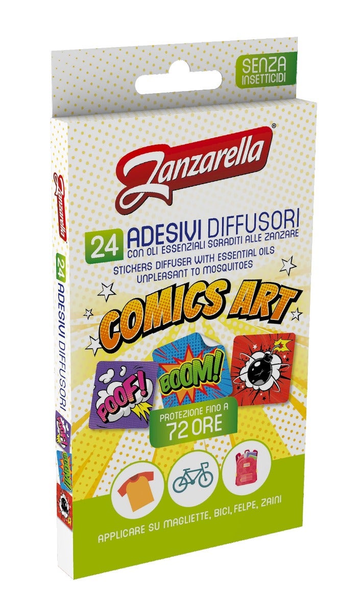 Zanzarella Comics Art 24 Adesivi Antizanzare-1