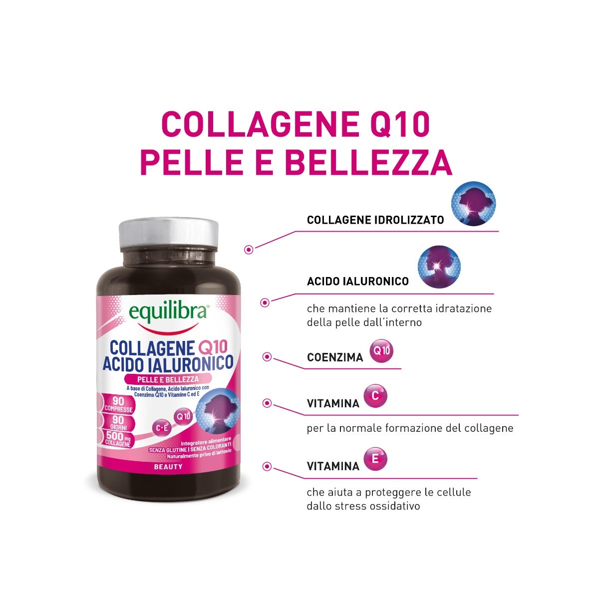 Equilibra Collagene Q10 Acido Ialuronico 90 Compresse-3