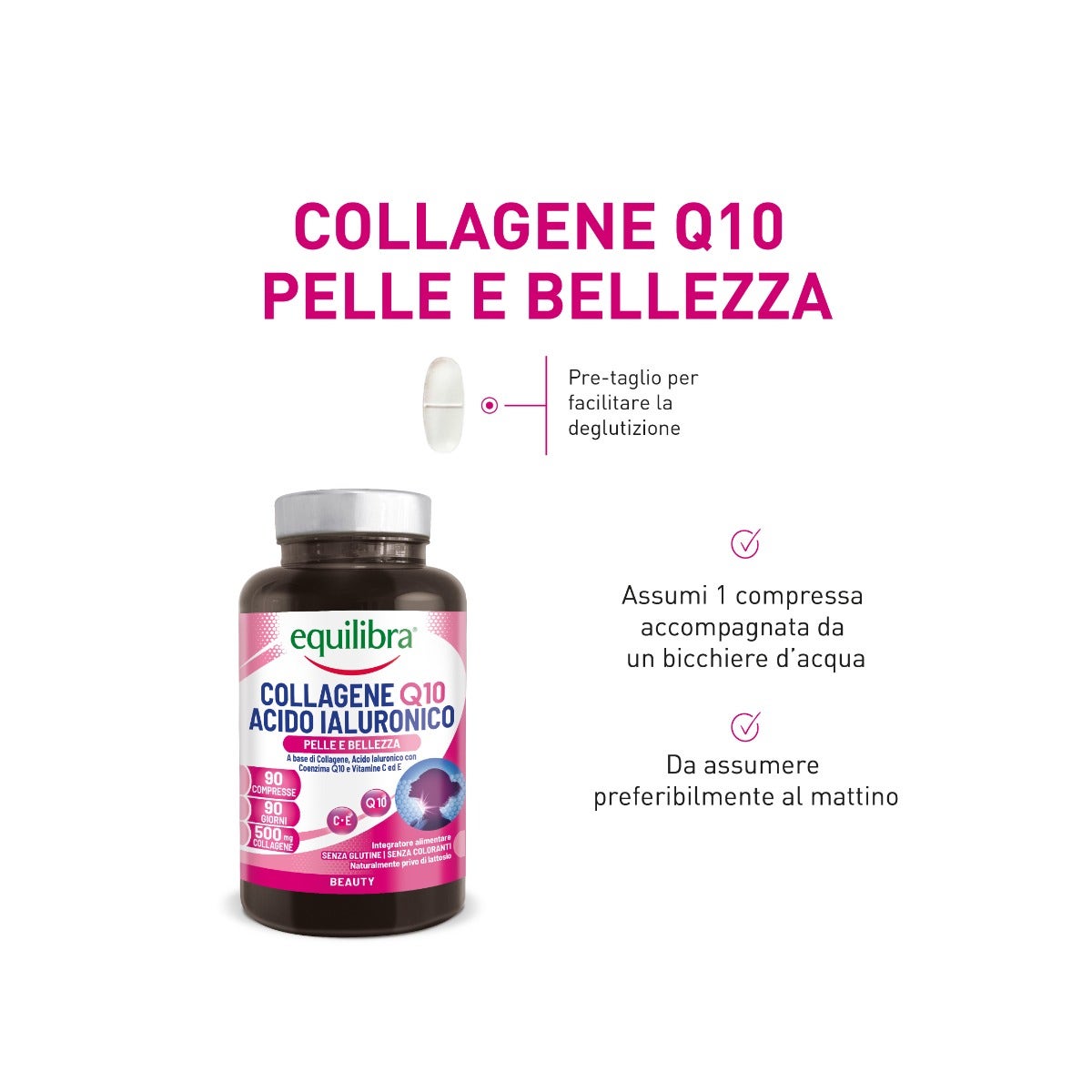 Equilibra Collagene Q10 Acido Ialuronico 90 Compresse-5