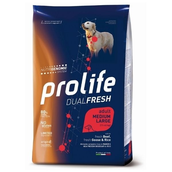 Prolife Dog Dual Fresh Adult Medium/Large Goose & Rice 2,5Kg-1