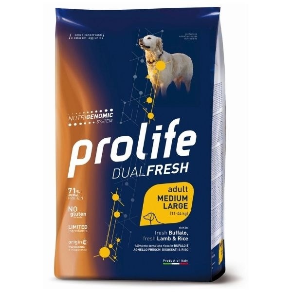 Prolife Dog Dual Fresh Adult Medium/Large Buffalo Lamb & Rice 2,5Kg-1