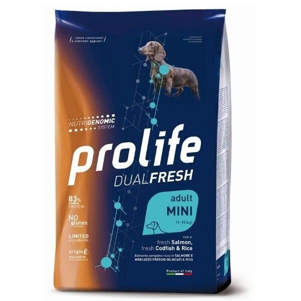 Prolife Dog Dual Fresh Adult Mini Salmon Codfish & Rice 2Kg-2