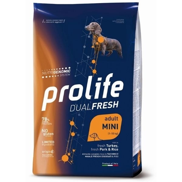 Prolife Dog Dual Fresh Adult Mini Turkey Pork & Rice 2Kg-1
