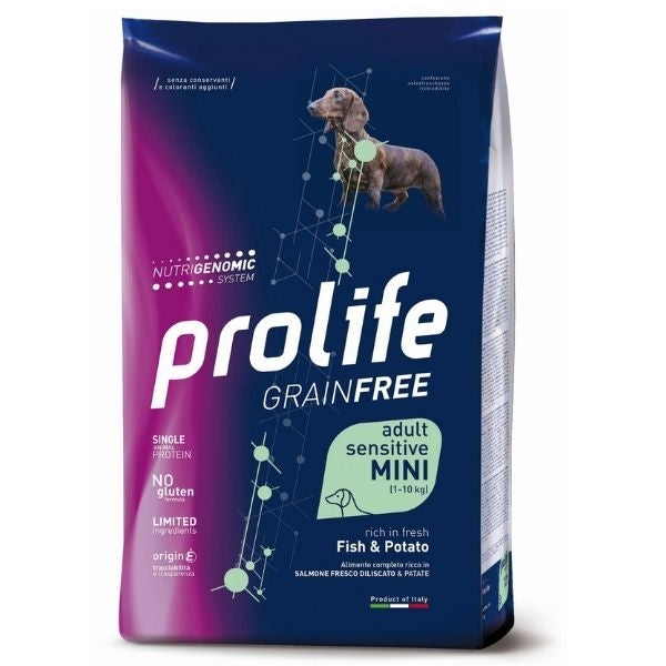 Prolife Dog Grain Free Sensitive Adult Fish & Potato Mini 600 g