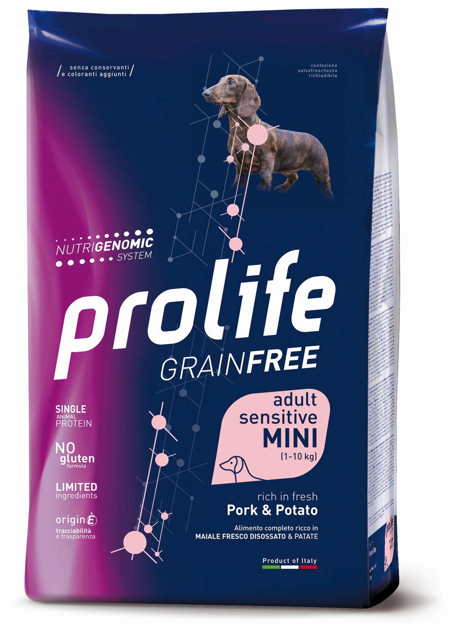 Prolife Dog Grain Free Sensitive Adult Pork & Potato Mini 7 kg