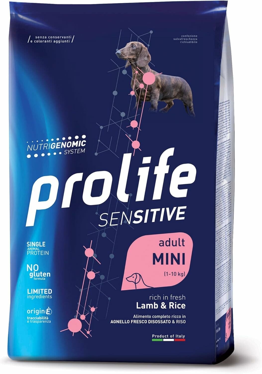 Prolife Dog Sensitive Agnello e Riso Adult Mini 2kg-1