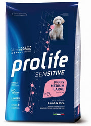Prolife Dog Sensitive Lamb & Rice Cibo Secco Per Cani Cuccioli Taglia Media/Grande Sacco 10 Kg-1