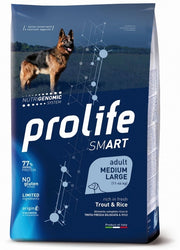 Prolife Dog Smart Trout & Rice Cibo Secco Per Cani Adulti Taglia Media/Grande Sacco 12 Kg-1