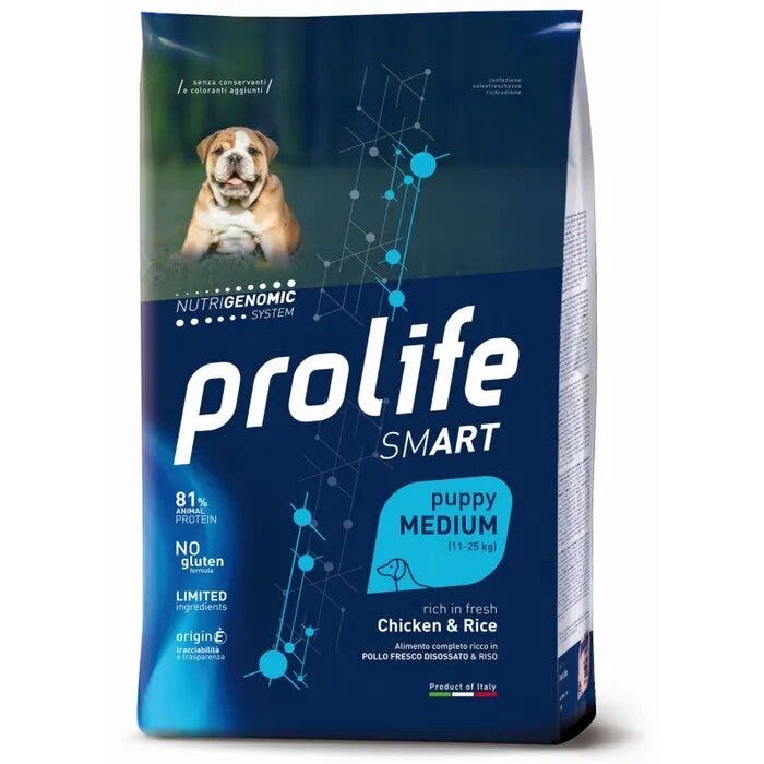 Prolife Dog Smart Chicken & Rice Cibo Secco Per Cani Cuccioli Taglia Media Sacco 2,5 Kg-2