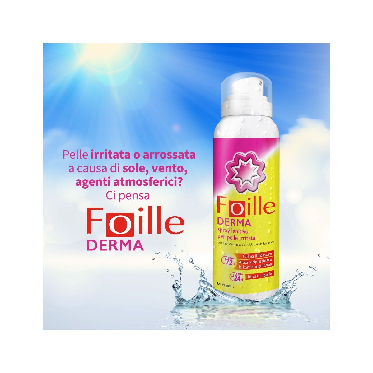 Foille Derma Spray riparatore cutaneo, doposole per pelle arrossata e secca, erogazione anche sottosopra 150ml-9