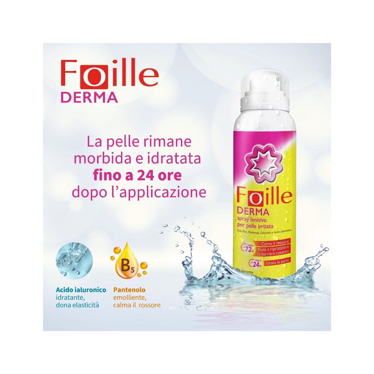 Foille Derma Spray riparatore cutaneo, doposole per pelle arrossata e secca, erogazione anche sottosopra 150ml-11