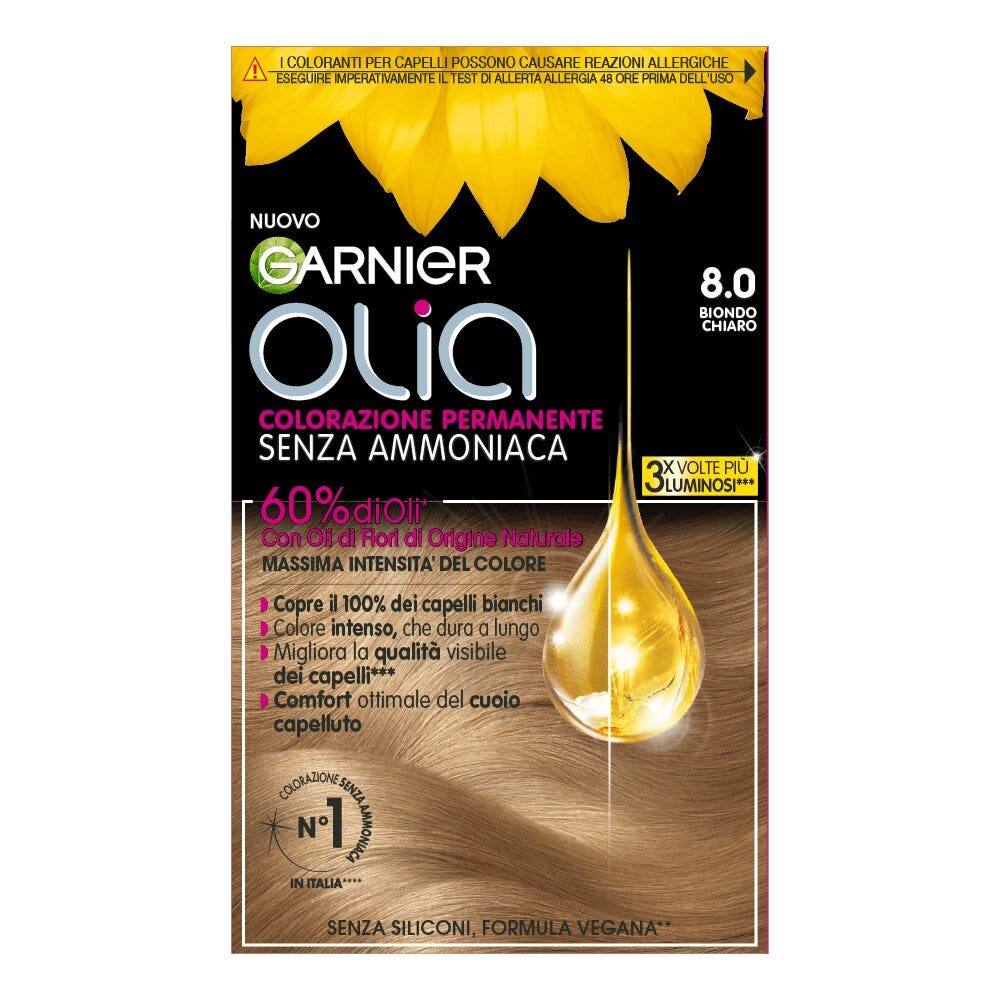 Garnier Olia Colorazione Capelli 8.0 Biondo Chiaro-1