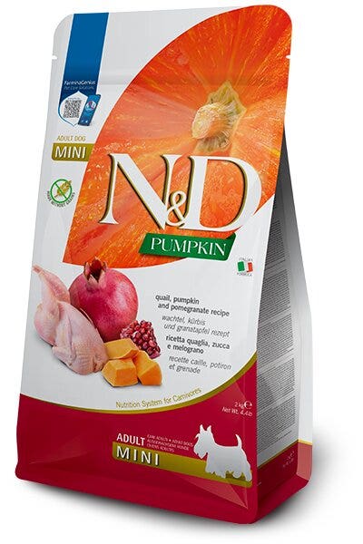 Farmina N&D Dog Mini Pumpkin Quail & Pomegranate Per Cani Adulti 2kg-2
