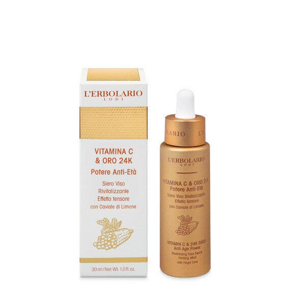 L'Erbolario Vitamina C & Oro 24K Siero Viso Rivitalizzante Effetto Tensore 30ml-1