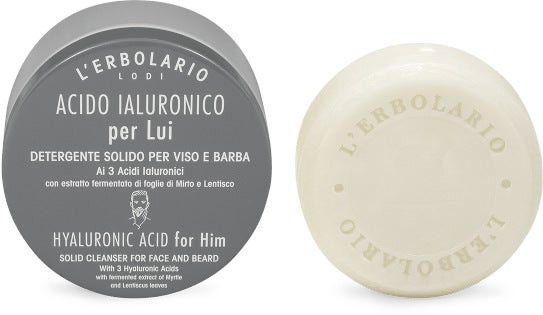 L'Erbolario Detergente Solido Per Viso Barba Acido Ialuronico Per Lui 60g-1