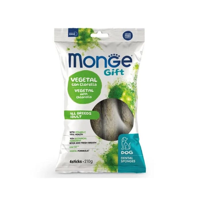 Monge Dental Sticks Con Clorella E Menta Per Cani Adulti All Breed 210g-2